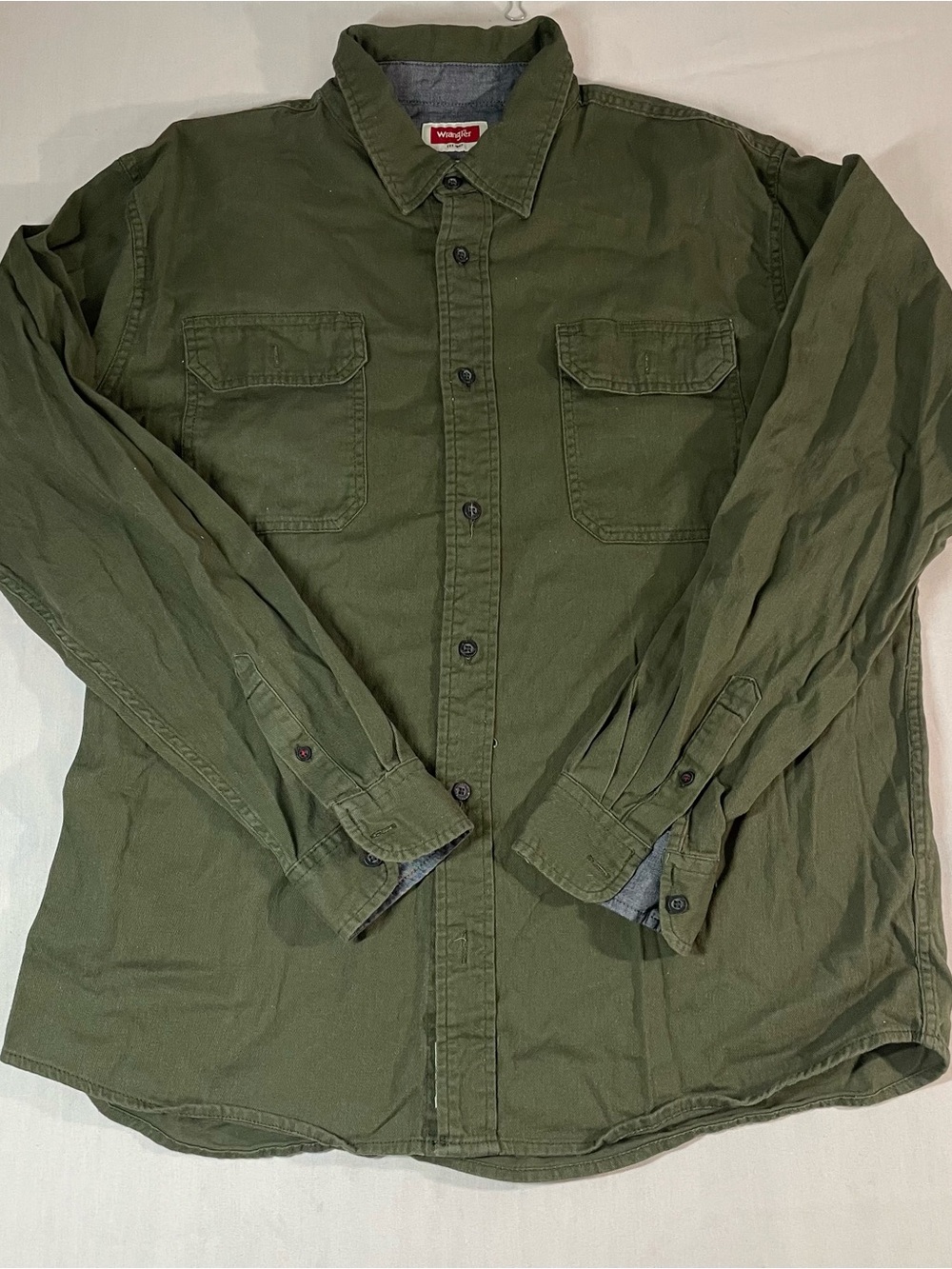 Wrangler Men's Olive Utility Shirt Jacket